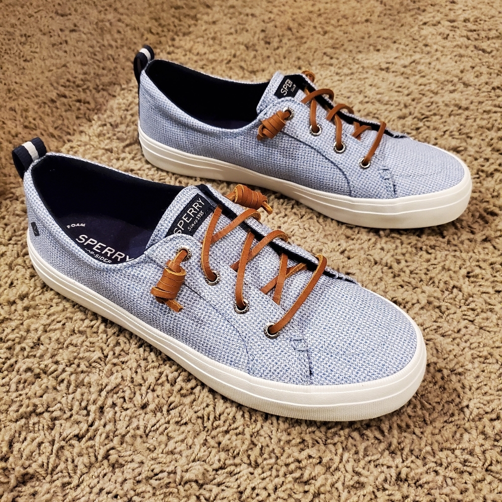 Sperry crest vibe blue gingham sneakers